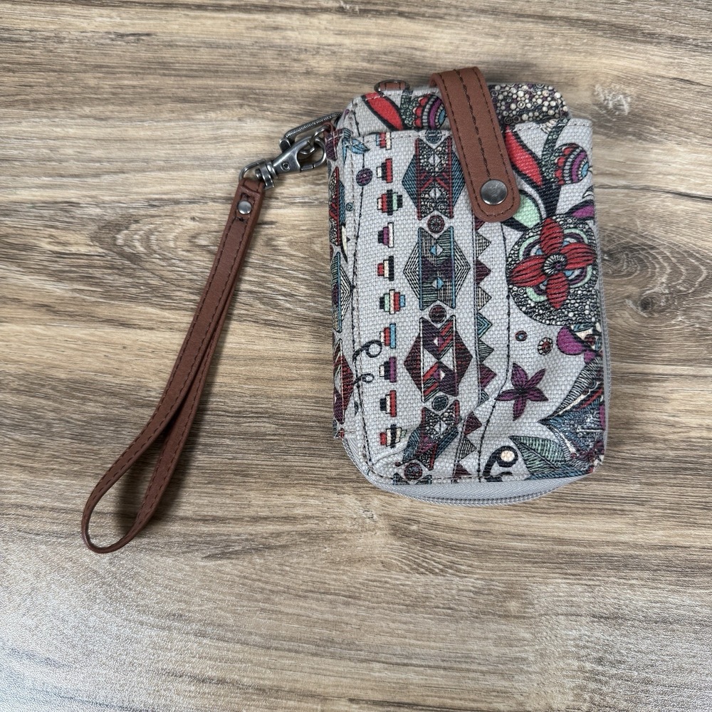 Sakroots Boho  Multicolor Aztec Print Smartphone Wallet Wristlet‎ Purse